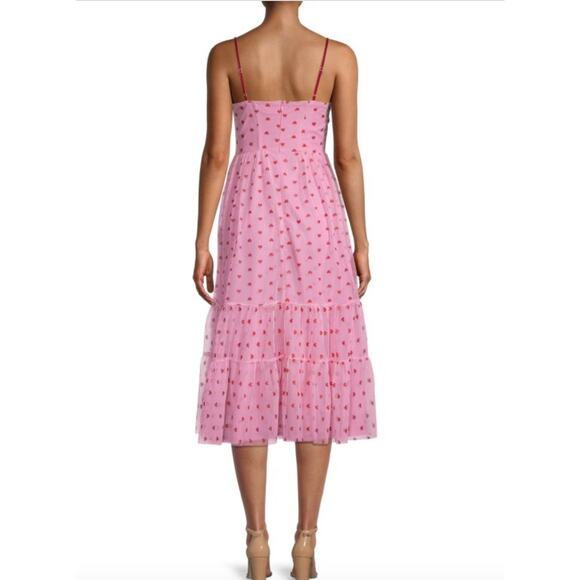 Betsey Johnson Pink Heart Midi Dress - Picture 3 of 16